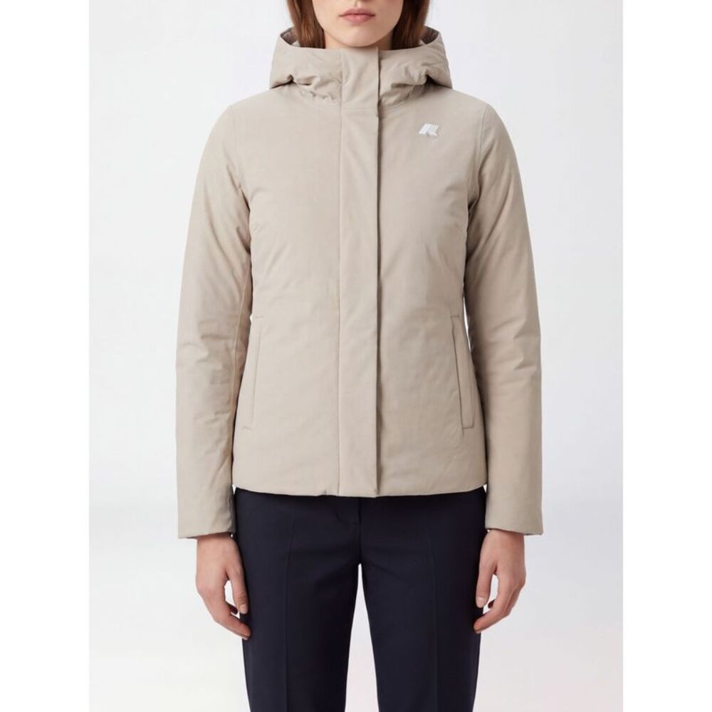 K-Way Women K-Way Bleizou Short Waterproof Parka With Hood And Faux-Fur Lining